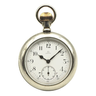 Rare Swiss nickel open faced American railroad watch Circa 1902