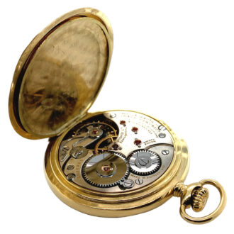 Fine Swiss 18K gold hunting cased pocket chronometer Circa 1923