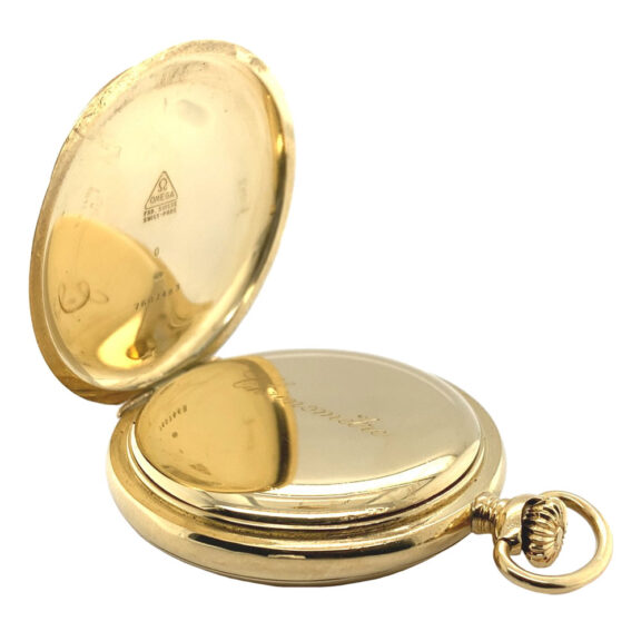 Fine Swiss 18K gold hunting cased pocket chronometer Circa 1923 Fine Swiss 18K gold hunting cased pocket chronometer Circa 1923