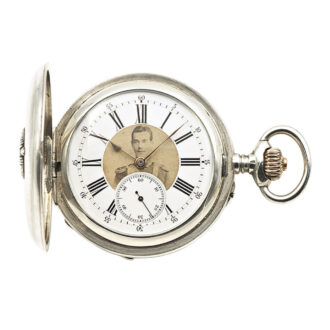 Ornamental Russian silver hunting cased lever watch Circa 1910