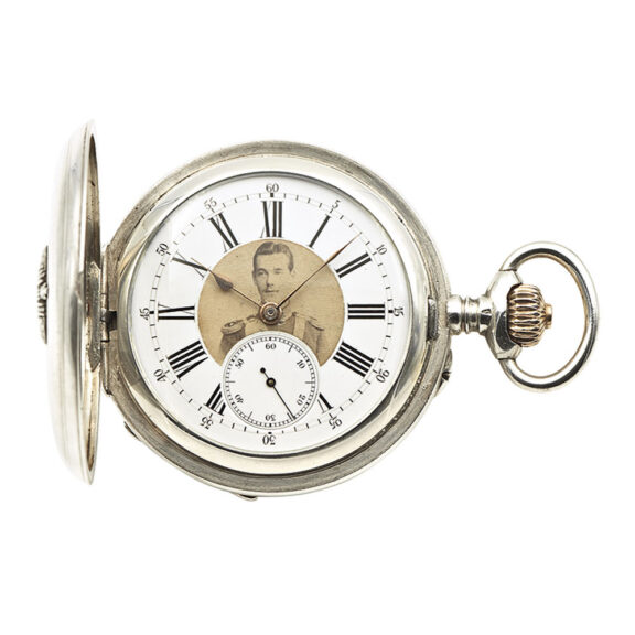 Ornamental Russian silver hunting cased lever watch Circa 1910