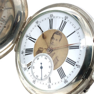 Ornamental Russian silver hunting cased lever watch Circa 1910