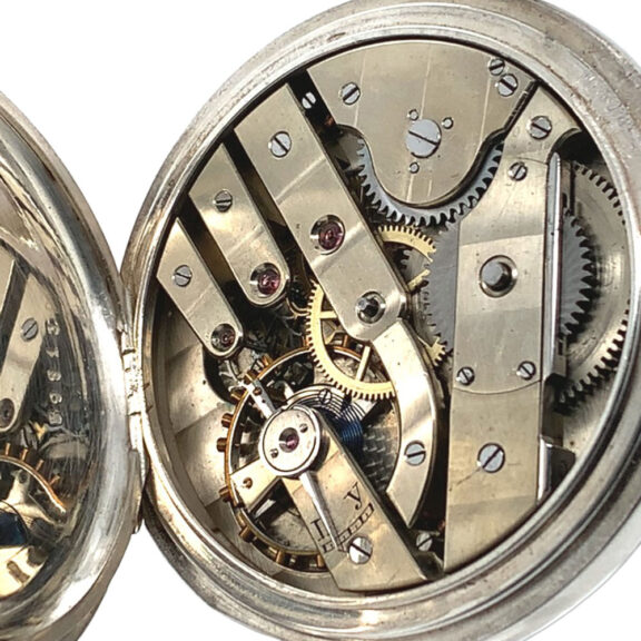 Ornamental Russian silver hunting cased lever watch Circa 1910 Ornamental Russian silver hunting cased lever watch Circa 1910