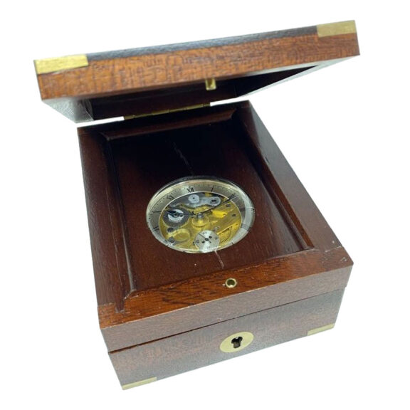 Exceptional English silver one-minute tourbillon Circa 1900