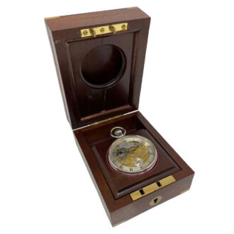 Exceptional English silver one-minute tourbillon Circa 1900