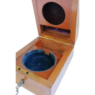 English silver marine deck watch in mahogany box Circa 1899