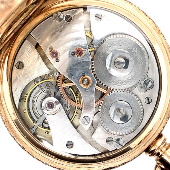 An extremely rare American 10 carat gold-plated open faced one-minute tourbillon pocket watch, circa 1940 An extremely rare American 10 carat gold-plated open faced one-minute tourbillon pocket watch, circa 1940
