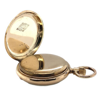 Early Swiss 14K rose gold open faced lever watch Circa 1889