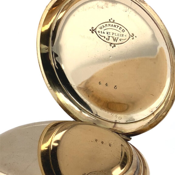 Early Swiss 14K rose gold open faced lever watch Circa 1889 Early Swiss 14K rose gold open faced lever watch Circa 1889