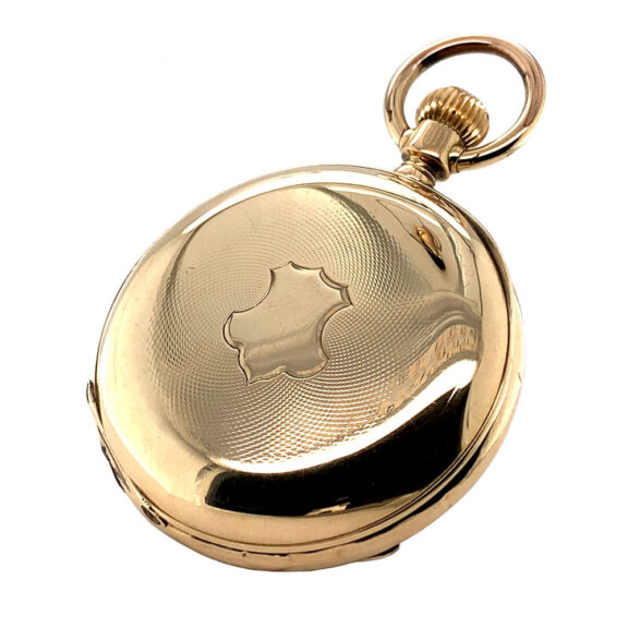 Early Swiss 14K rose gold open faced lever watch Circa 1889 Early Swiss 14K rose gold open faced lever watch Circa 1889