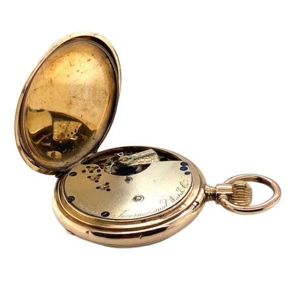 Early Swiss 14K rose gold open faced lever watch Circa 1889 Early Swiss 14K rose gold open faced lever watch Circa 1889