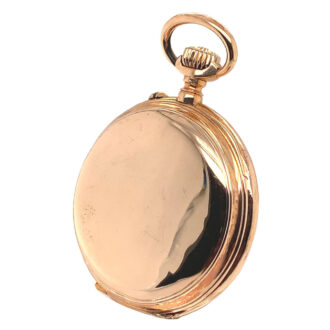 Swiss 18K rose gold cylinder watch with full calendar Circa 1900