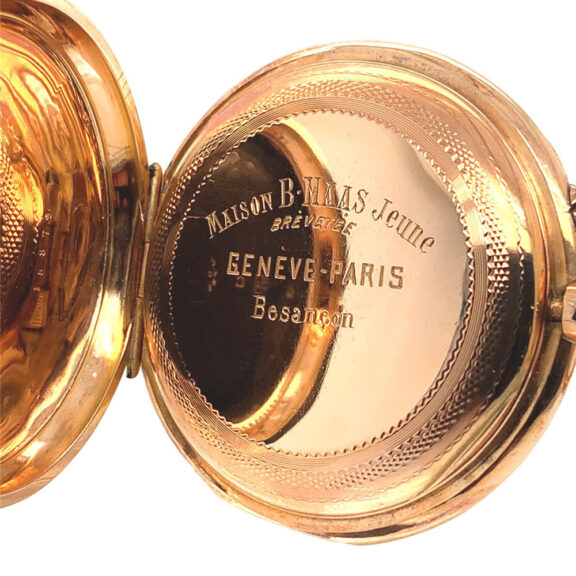 Swiss 18K rose gold cylinder watch with full calendar Circa 1900 Swiss 18K rose gold cylinder watch with full calendar Circa 1900