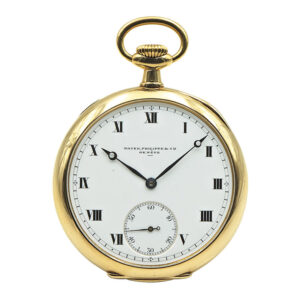 Swiss 18 carat gold open faced lever pocket watch Circa 1917