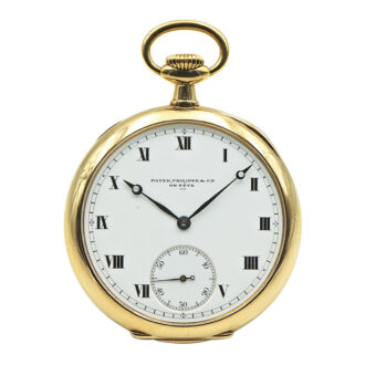 Swiss 18 carat gold open faced lever pocket watch Circa 1917