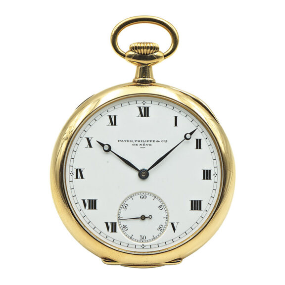 Swiss 18 carat gold open faced lever pocket watch Circa 1917