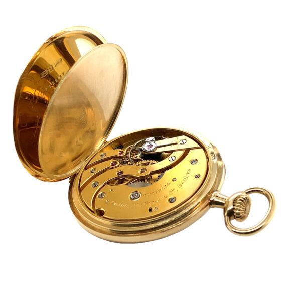 Swiss 18 carat gold open faced lever pocket watch Circa 1917 Swiss 18 carat gold open faced lever pocket watch Circa 1917