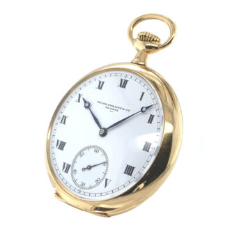Swiss 18 carat gold open faced lever pocket watch Circa 1917