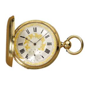 Swiss gold hunting cased one-minute tourbillon watch Circa 1860