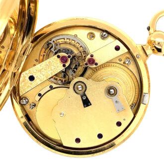Swiss gold hunting cased one-minute tourbillon watch Circa 1860