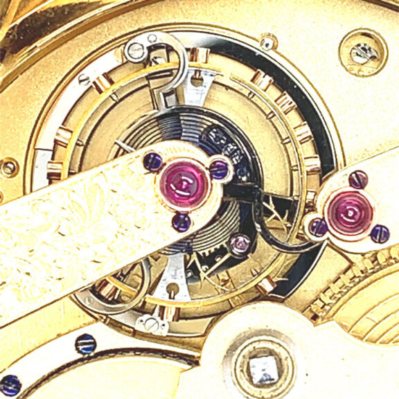 Swiss gold hunting cased one-minute tourbillon watch Circa 1860 Swiss gold hunting cased one-minute tourbillon watch Circa 1860