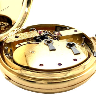 Swiss gold hunting cased one-minute tourbillon watch Circa 1860