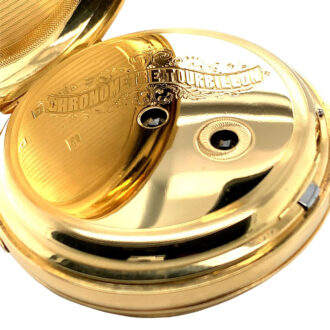 Swiss gold hunting cased one-minute tourbillon watch Circa 1860
