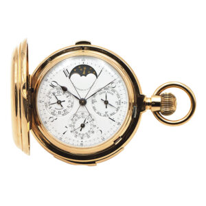 Impressive Swiss gold complicated hunting cased watch Circa 1890