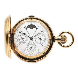 Impressive Swiss gold complicated hunting cased watch Circa 1890