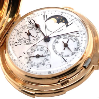 Impressive Swiss gold complicated hunting cased watch Circa 1890
