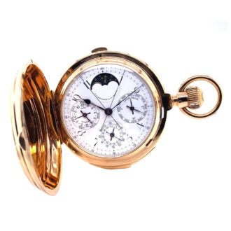 Impressive Swiss gold complicated hunting cased watch Circa 1890
