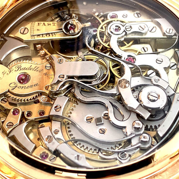 Impressive Swiss gold complicated hunting cased watch Circa 1890 Impressive Swiss gold complicated hunting cased watch Circa 1890