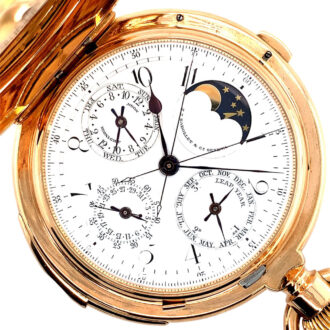 Impressive Swiss gold complicated hunting cased watch Circa 1890