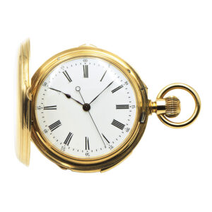 Swiss 18K gold minute repeating centre seconds lever Circa 1883