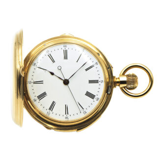 Swiss 18K gold minute repeating centre seconds lever Circa 1883