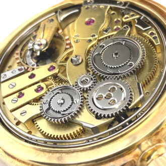 Swiss 18K gold minute repeating centre seconds lever Circa 1883