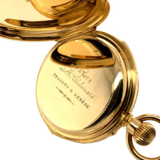 Swiss 18K gold minute repeating centre seconds lever Circa 1883