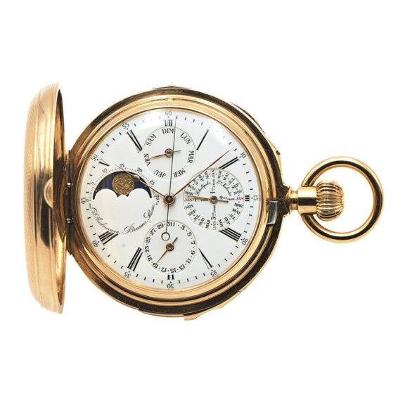 Heavy Swiss gold quarter repeating complicated watch Circa 1869