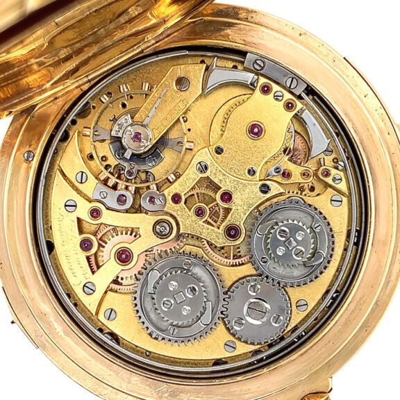 Heavy Swiss gold quarter repeating complicated watch Circa 1869 Heavy Swiss gold quarter repeating complicated watch Circa 1869