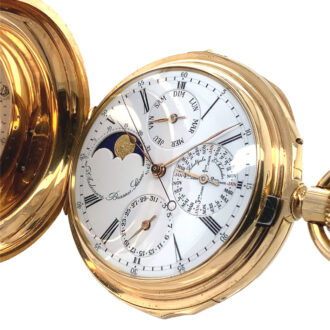 Heavy Swiss gold quarter repeating complicated watch Circa 1869