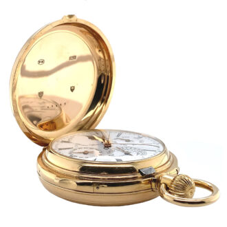 Heavy Swiss gold quarter repeating complicated watch Circa 1869