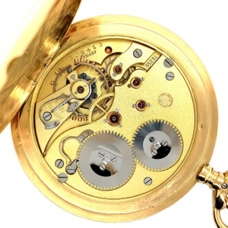 Swiss 18K gold hunting cased lever pocket watch Circa 1914