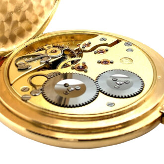 Swiss 18K gold hunting cased lever pocket watch Circa 1914