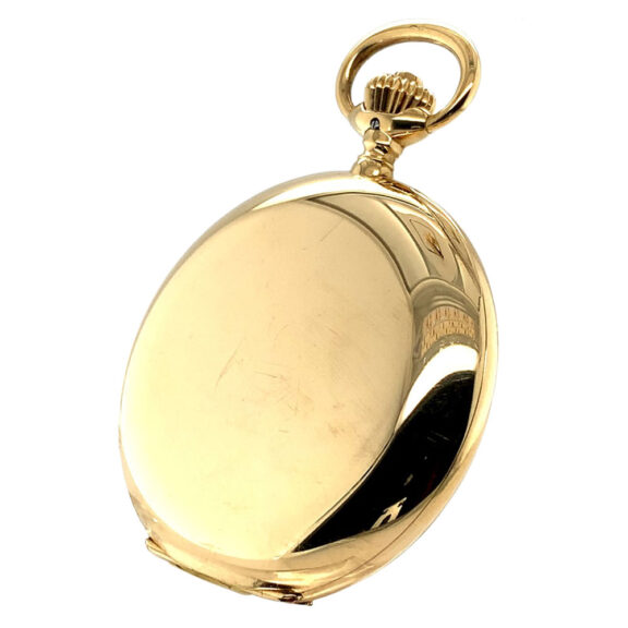 Swiss 18K gold hunting cased lever pocket watch Circa 1914 Swiss 18K gold hunting cased lever pocket watch Circa 1914