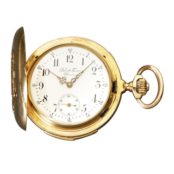 Swiss gold hunting cased minute repeating lever Circa 1897 Swiss gold hunting cased minute repeating lever Circa 1897
