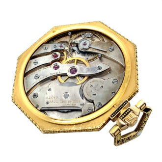 Swiss gold and enamel octagonal Art Deco dress watch Circa 1920