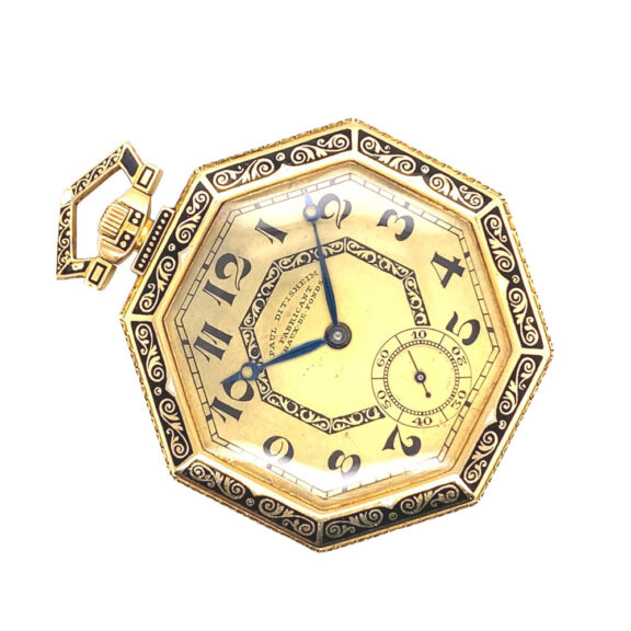 Swiss gold and enamel octagonal Art Deco dress watch Circa 1920 Swiss gold and enamel octagonal Art Deco dress watch Circa 1920