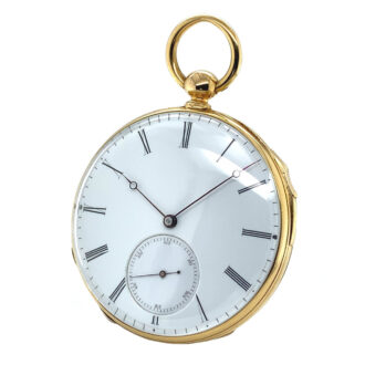 Fine French 18K gold quarter repeating lever watch Circa 1864