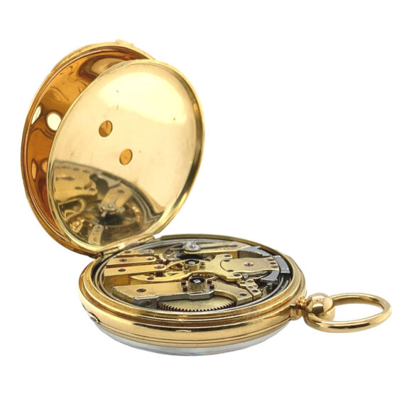 Fine French 18K gold quarter repeating lever watch Circa 1864 Fine French 18K gold quarter repeating lever watch Circa 1864