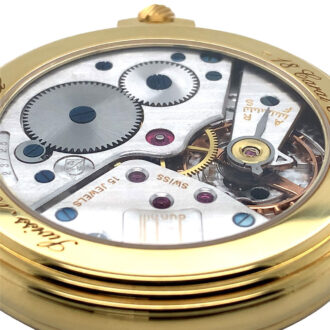 Heavy Swiss gold lever watch with power reserve Circa 2000 Heavy Swiss gold lever watch with power reserve Circa 2000